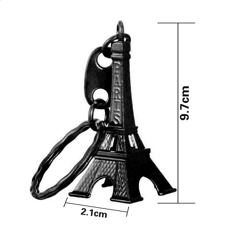 20 pieces of metal keychains 3D Paris Tower keychains French travel souvenirs promotional gifts 240924