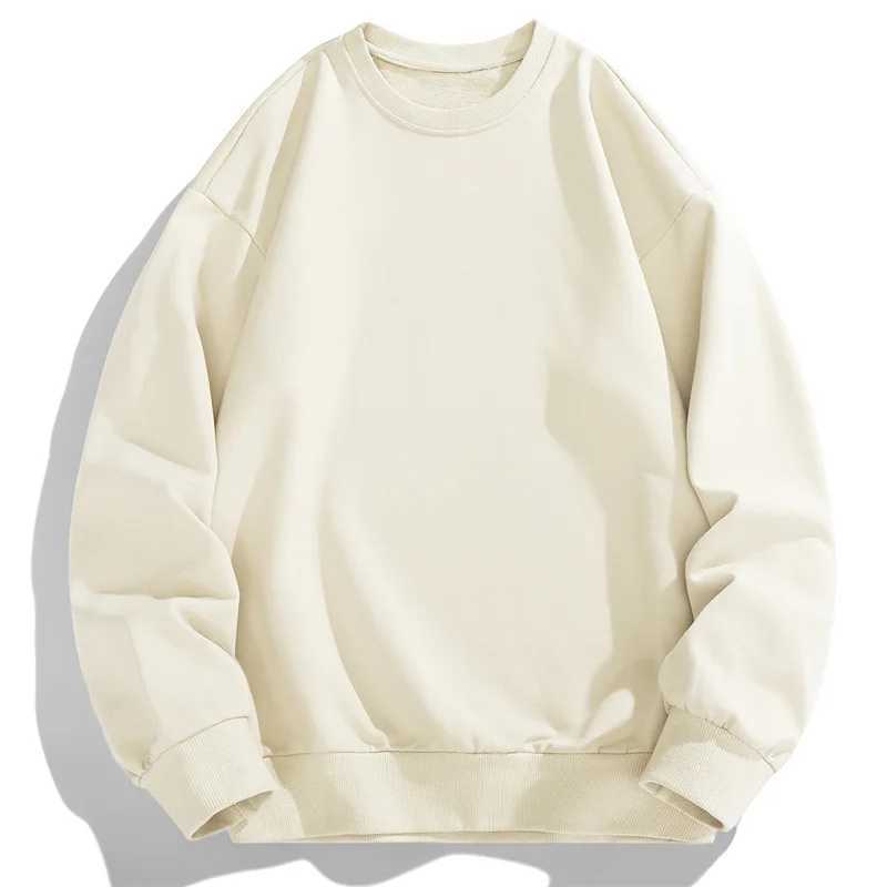 Commute Round Neck Basic Sweatshirts Solid Color Spring Autumn Mens Clothing Long Sleeve Korean Youthful Vitality Pullovers NewX240925