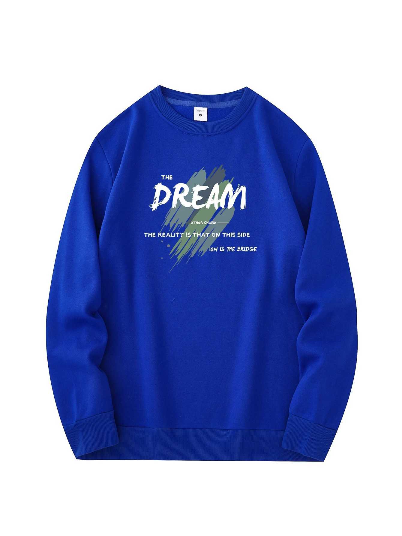 Mens new fashionable round neck sweater casual and daily comfortable round neck sweatshirt letter printing mens jacketX240925