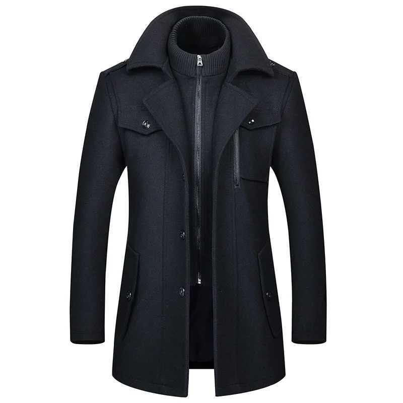 2024 High Quality Fashion Lanyon with Handsome Wool Boutique Wool Coat Winter Upgrade Warm Wool Coat Winter Men Winter Jacket Y240924