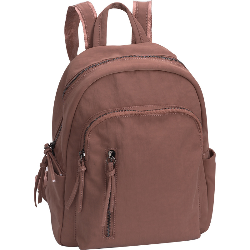 leisure New Designer Backpack Women s Simple Multi functional Fashion Backpack Brand Street Travel traveling bag Style Personalized Wrinkle Nylon Back