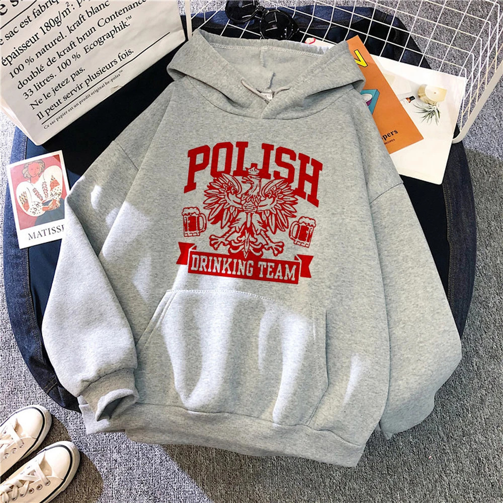 Poland hoodie streetwear sweat y2k sweatshirts pull Winter sweater 240925