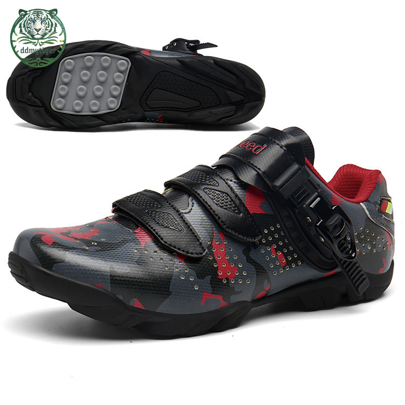 ddmytiger Professional men's dual-use road lock professional women's mountain bike competition cycling shoes, hard sole A ddmythur