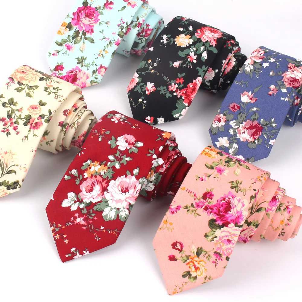 Floral Print Tie For Men Wen Skinny Neck Tie For Wedding Casual Mens Neckties Classic Suits Slim Neck Ties Cravat X250407