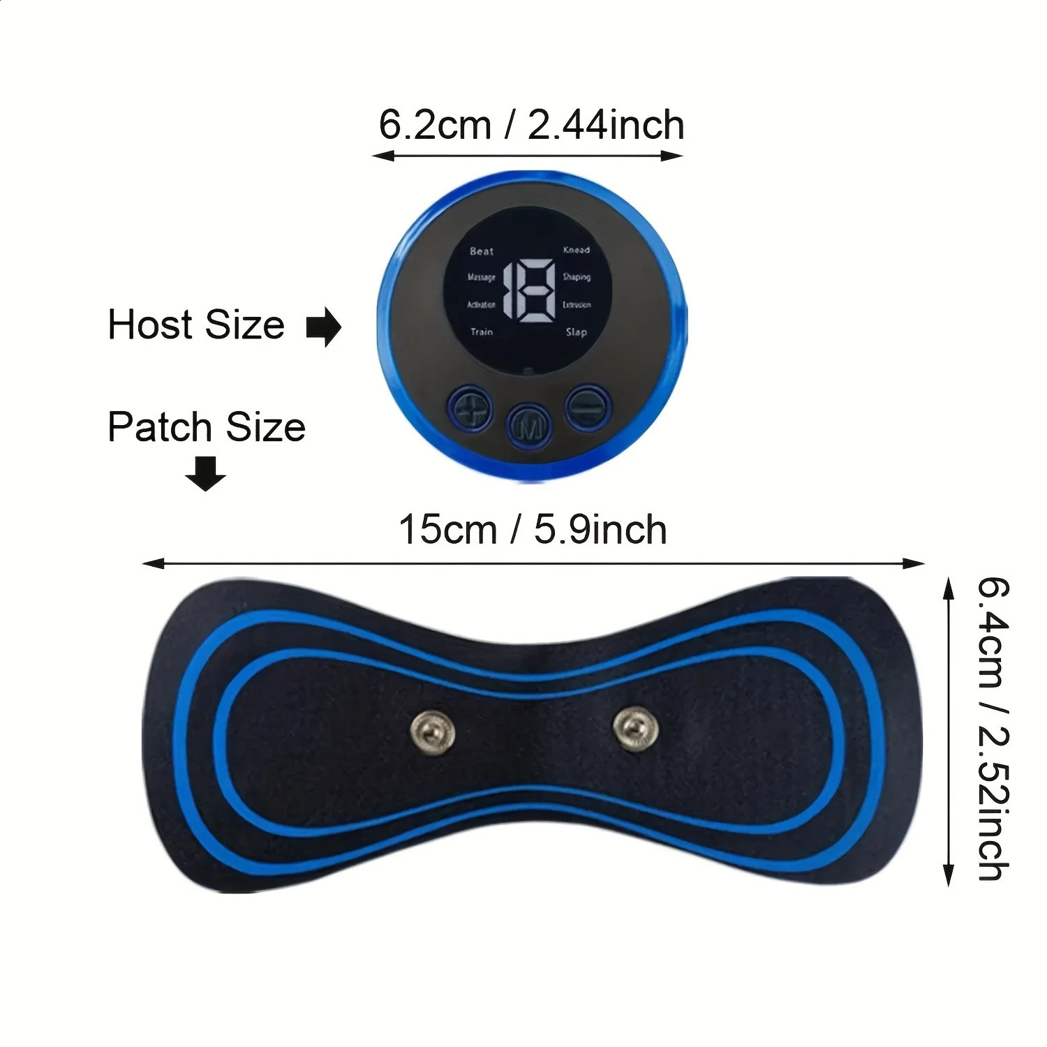 Smart Mini Electric Neck Massager Rechargeable EMS Portable Massage Patch Adjustable MultiSpeed Shoulder 240919