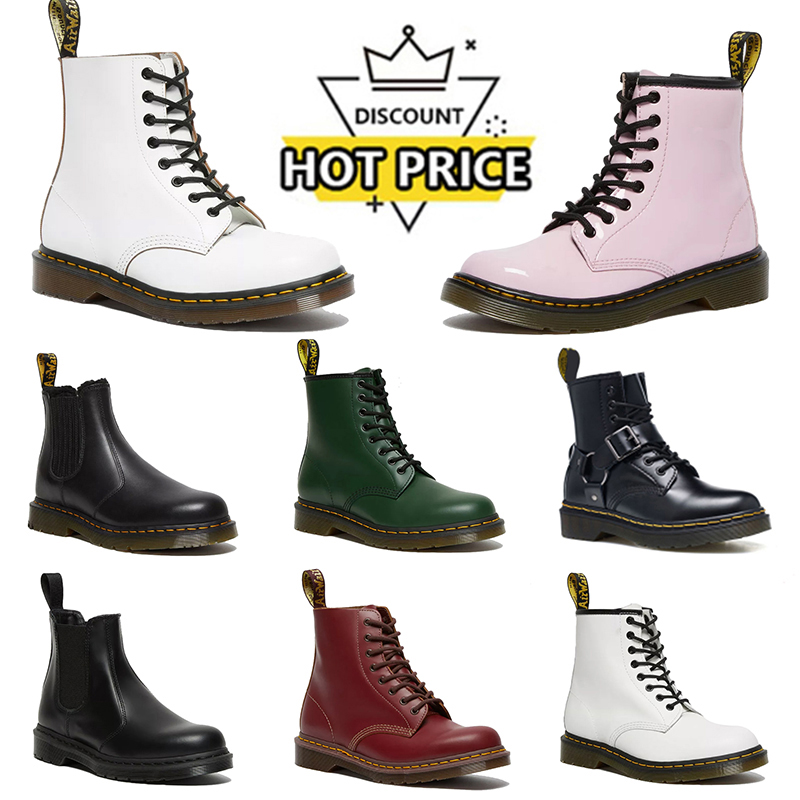 AirWair Platform Ankle martin Boot High doc womens 2024 designer boots cowboyboots 1460 Jadon Smooth Leather Nappa woman Yellow Stitch Booties Lo