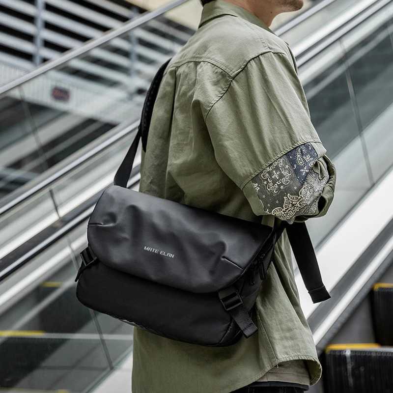 Messenger Bag for Men Waterproof Multi-function Crossbody Bag Anti-theft Traveling Business Sling Bag Black Z240924