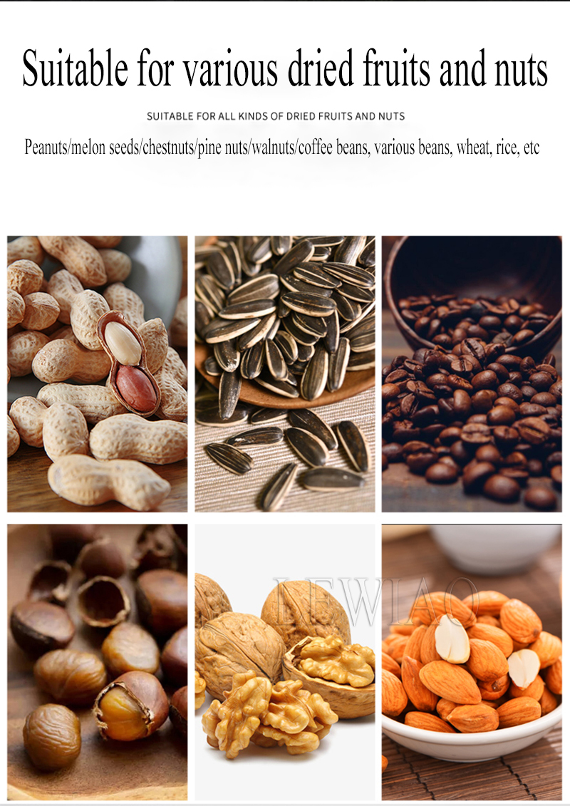 Commercial Electric Peanut Roaster Machine Chestnuts Rice Roasted Cashew Nut Roasting Machine