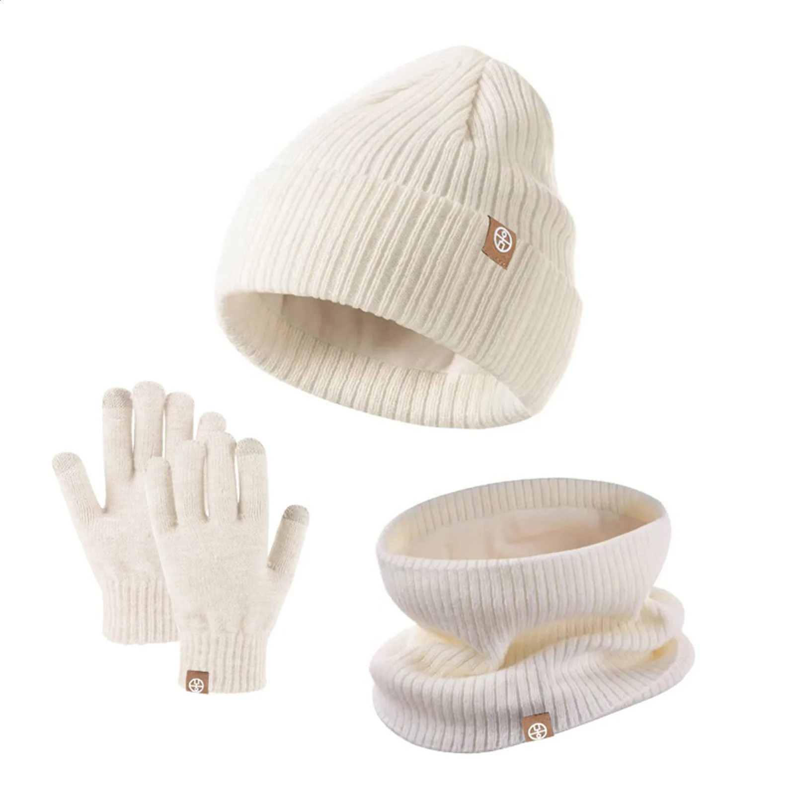 Childrens Winter Hat Glove Scarf Set Girls and Preschool Hats with Pom Knitted Neck Warmth Gator Baseball 240925
