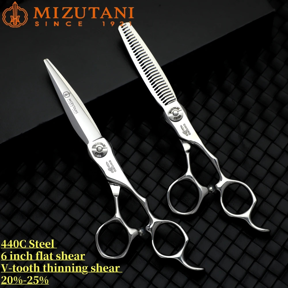 Mizutani Professional Haircutting Scissors Set Hair Thinning Scissors 440C 5.5-6-6.5inch barbers tools 240921