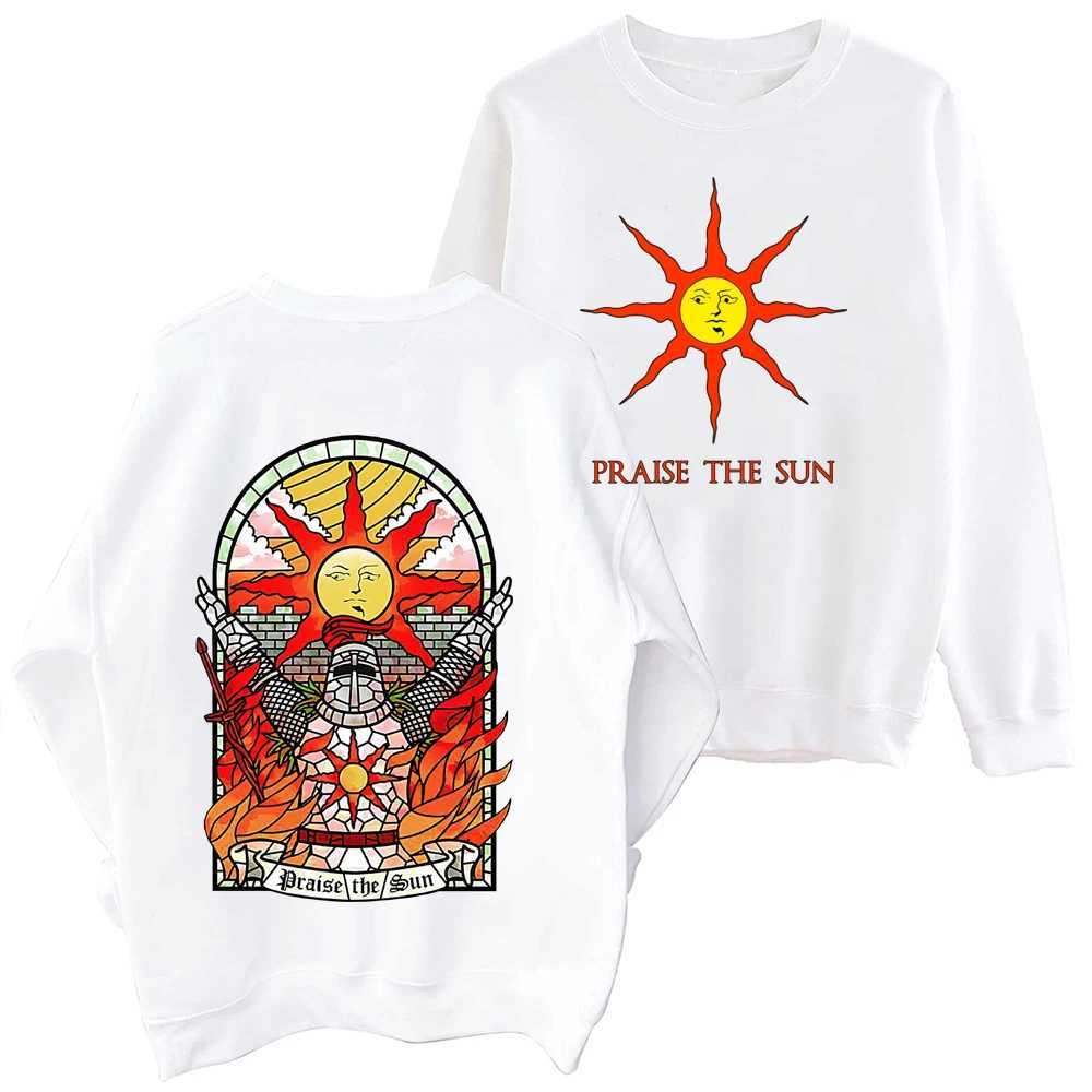 Dark Souls Praise The Sun Sweatshirt Man Woman Harajuku Round Neck Long Sleeve OversizedX240925
