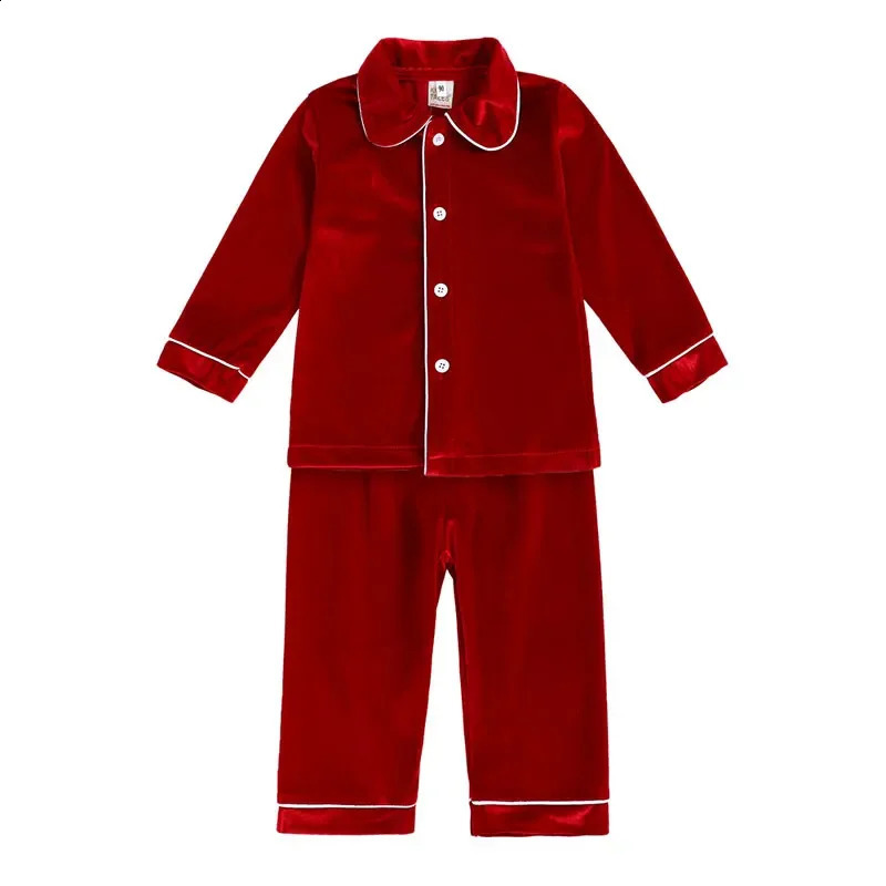 Fashion Children Christmas Pajamas Velvet Long Sleeve SleepwearPants Spring Autumn Winter Kids Pijama for Girl 1-9 Years 240921