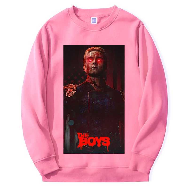 The Boys Figure Sweatshirts Hoodie TV Show Fashion Homelander Print Sudaderas Loose Crewneck Round Neck Clothes PulloverX240925