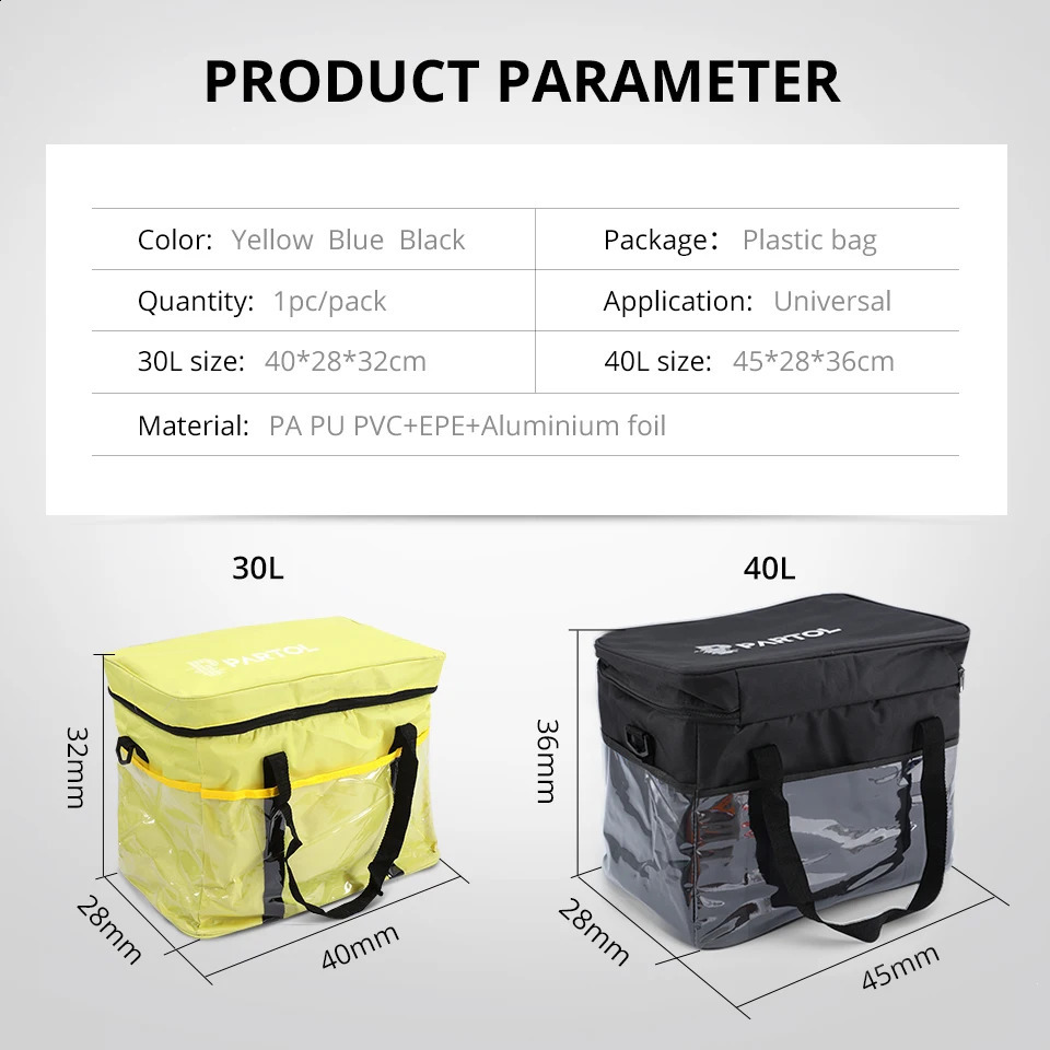 3040L cooler bag travel delivery outdoor picnic portable food cake insulated waterproof lunch box 240724