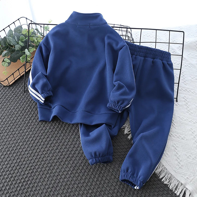 Spring Striped Boys workout sweatshirtsweatpants set Kids Tracksuit Children Jumper Pants Jogger set 2-13 years 240924