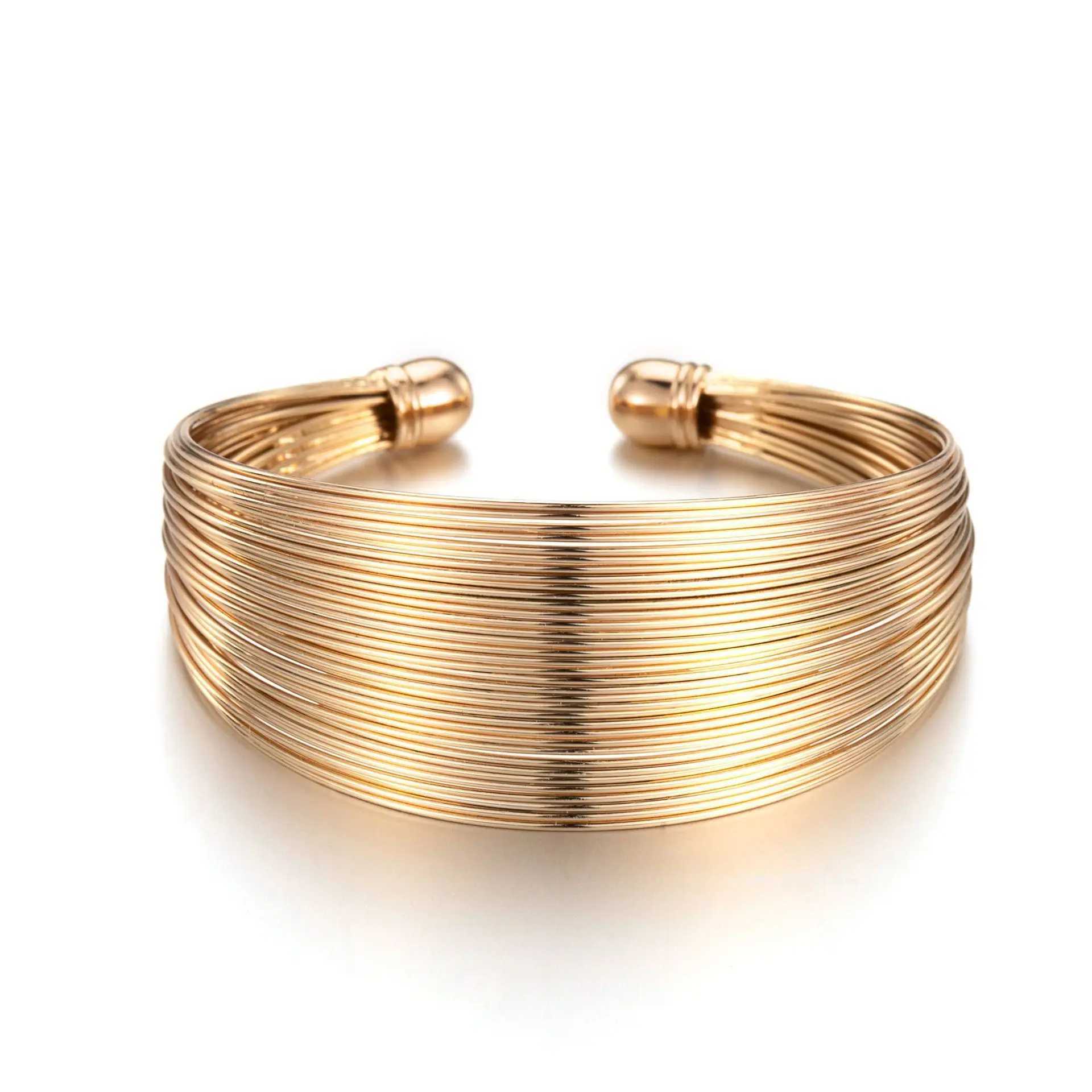 Multi-layer Circular Opening Bracelets 2024 for Women Silver Gold Color Party Holiday Gift Fashion Jewelry AccessoriesX240925