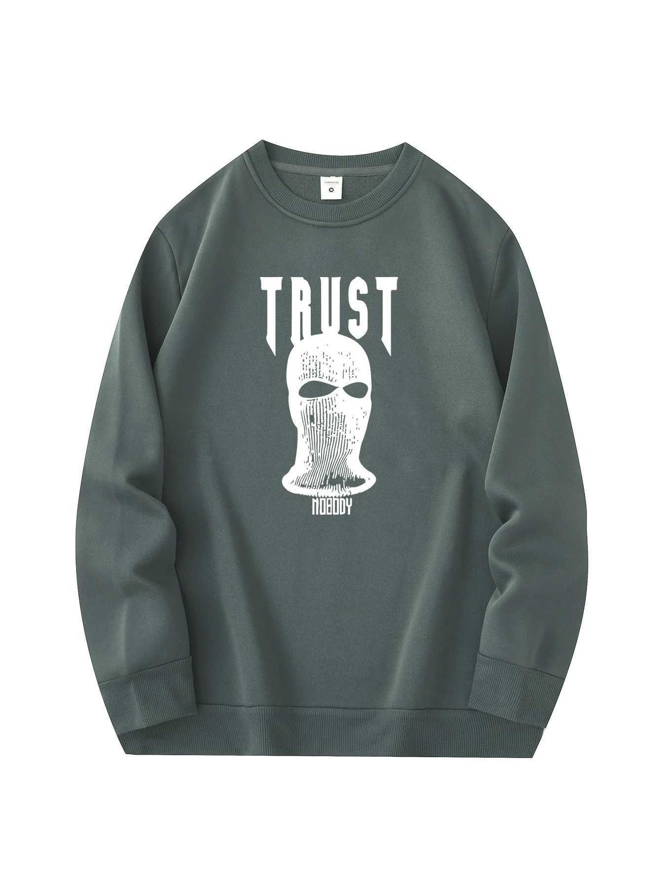 Mens new fashionable round neck sweater casual and daily comfortable round neck sweatshirt mask printing mens jacketX240925