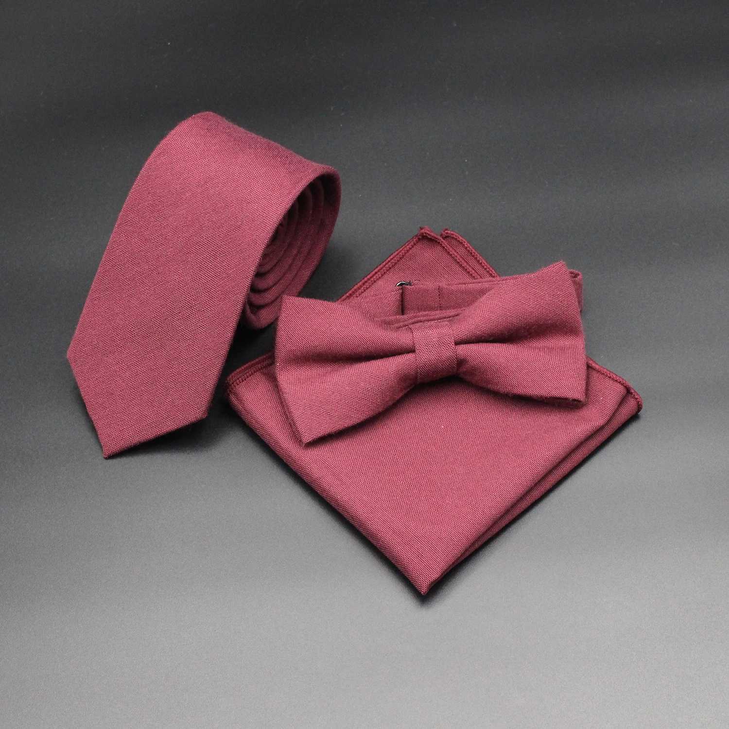 New mens solid color tie tight fitting casual anti wrinkle collar wedding dress collar blue gray tie gift accessories Y240925