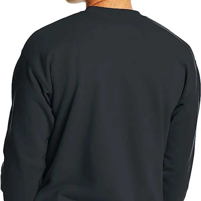 Mens Crew Neck Sweatshirt Thick Loose Fit Soft Basic Pullover Sweatshir Moisture Wicking Breathable XS-3XLX240925