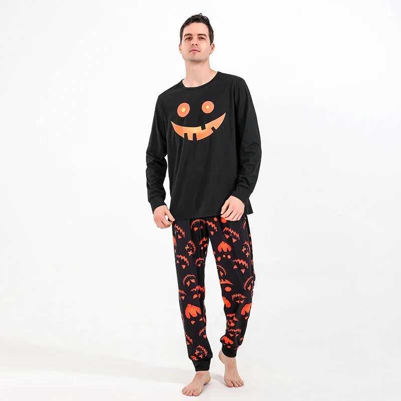 Family Matching Outfits Halloween Family Matching Outfits Pumpkin Print Pajamas Set Parent-child 2 Pieces Suit Baby Romper Soft Thick Pyjama Family Lo