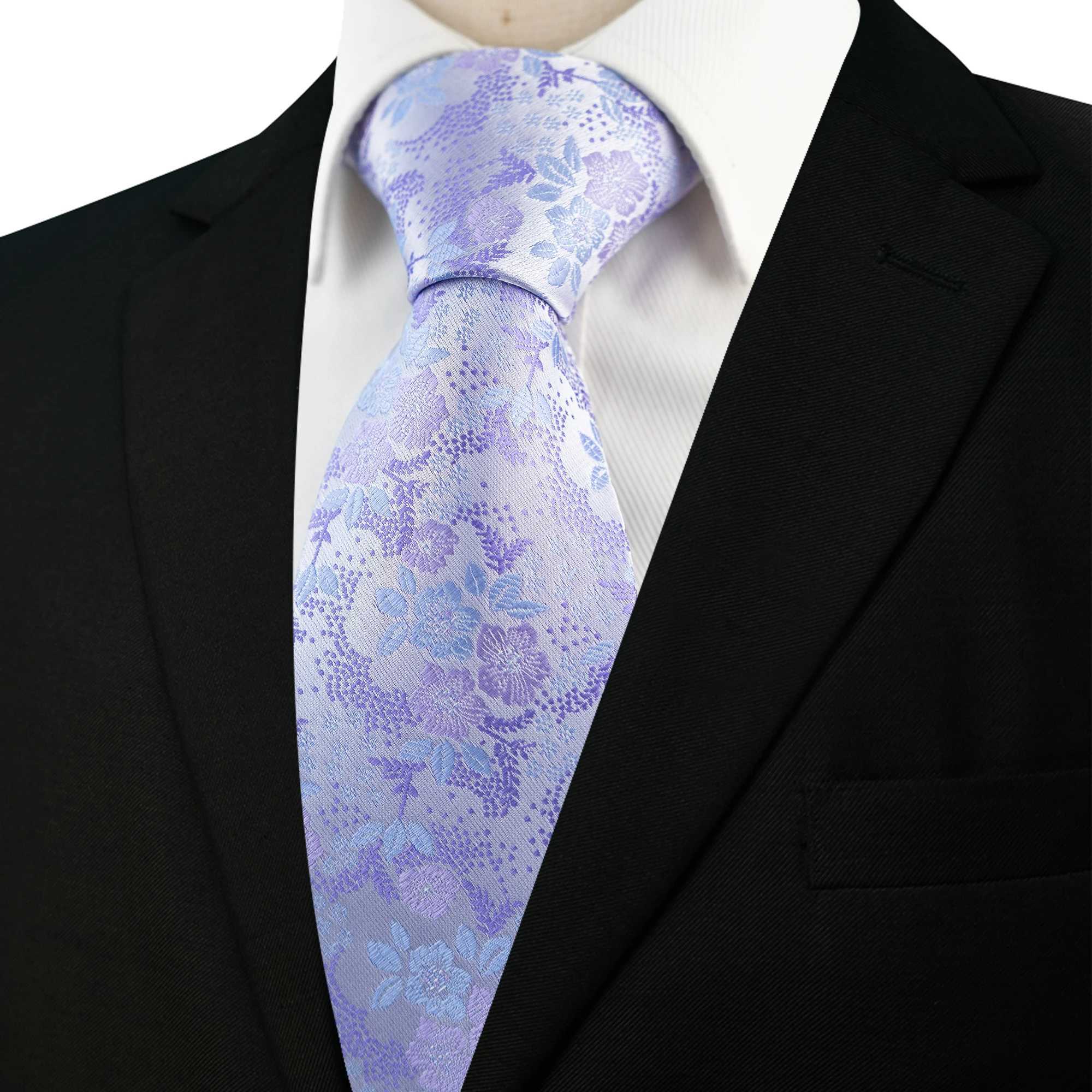 EASTEPIC 8 cm New Fashion Purple Floral Tie Men in Casual Clothes Elegant Accessory Quality Neckwear Wedding Party Flower Leaf X250407