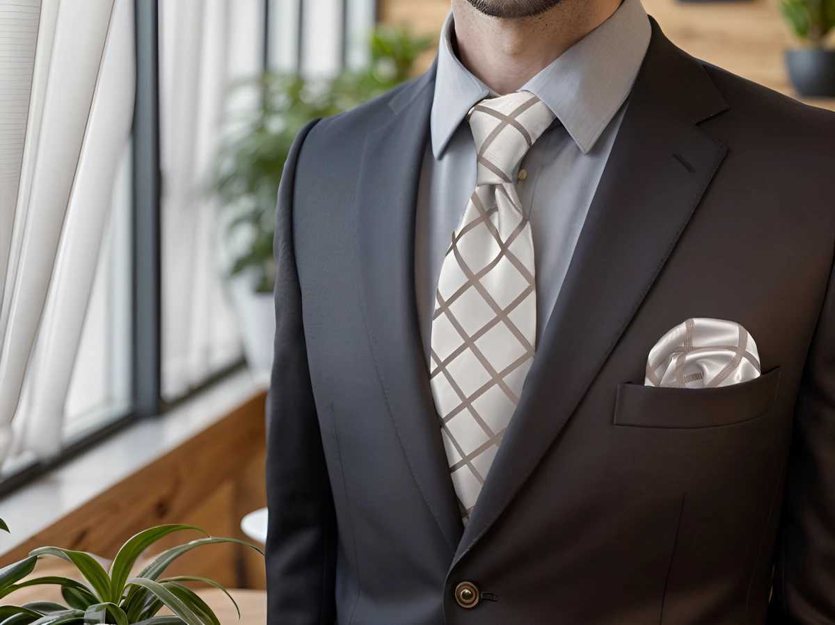 2024 New Extra Long Mens Tie Set with Paisley Necklace and Pocket Square for Wedding Grey Gift Blue 160cm 63 Christmas Y240925