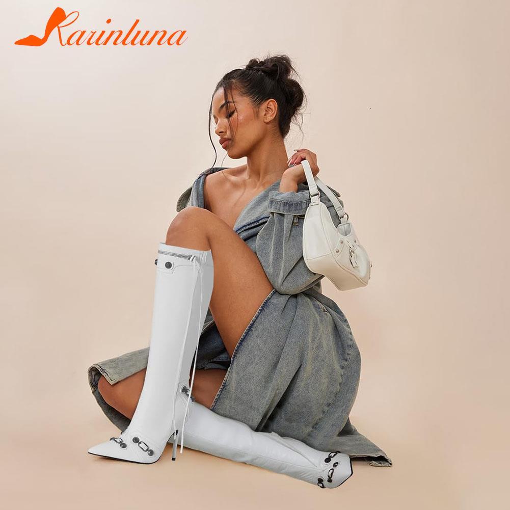 Sexy Knee 2022 Winter Boots Brand New Super High Thin Heels With Rivet Retro Fashion Cool For Women Summer Sandal