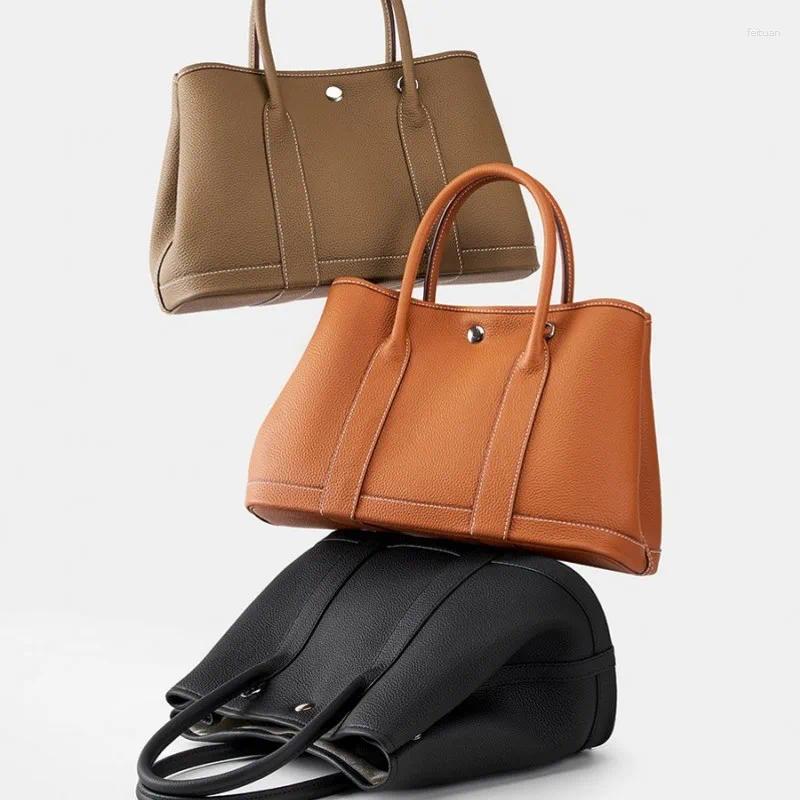 Bucket Shoulder Bag Women's Genuine Leather Crossbody Handbag - Large Capacity, Hundred Popula Style For Leisure & Shopping
