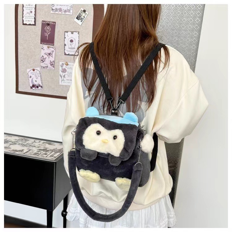 2024 new designer backpack cartoon lamb plush doll bag cute girl college JK multifunctional backpack ins backpack
