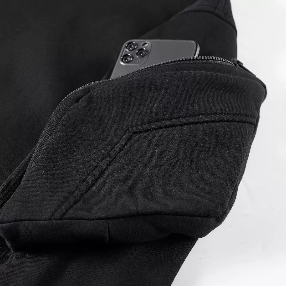 Men's Techwear Zip Up Hoodies Dark Souls Cyberpunk Sweater High Neck Mask Windproof Hoodie Dark Black Cargo Top