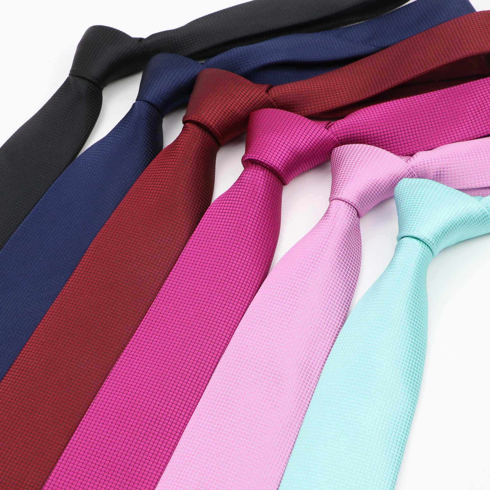 Mens and Wen solid color 6cm polt tie wedding tie formal business tie fashionable simple tie Y240925