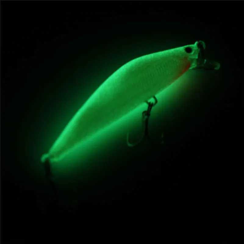 WDAIREN 3D Luminous Minnow Lures 8cm 8g Night Fishing Wobbler Crankbait Tackle Artificial Hard Bait Warped Bass Isca SwimbaitXJ250122