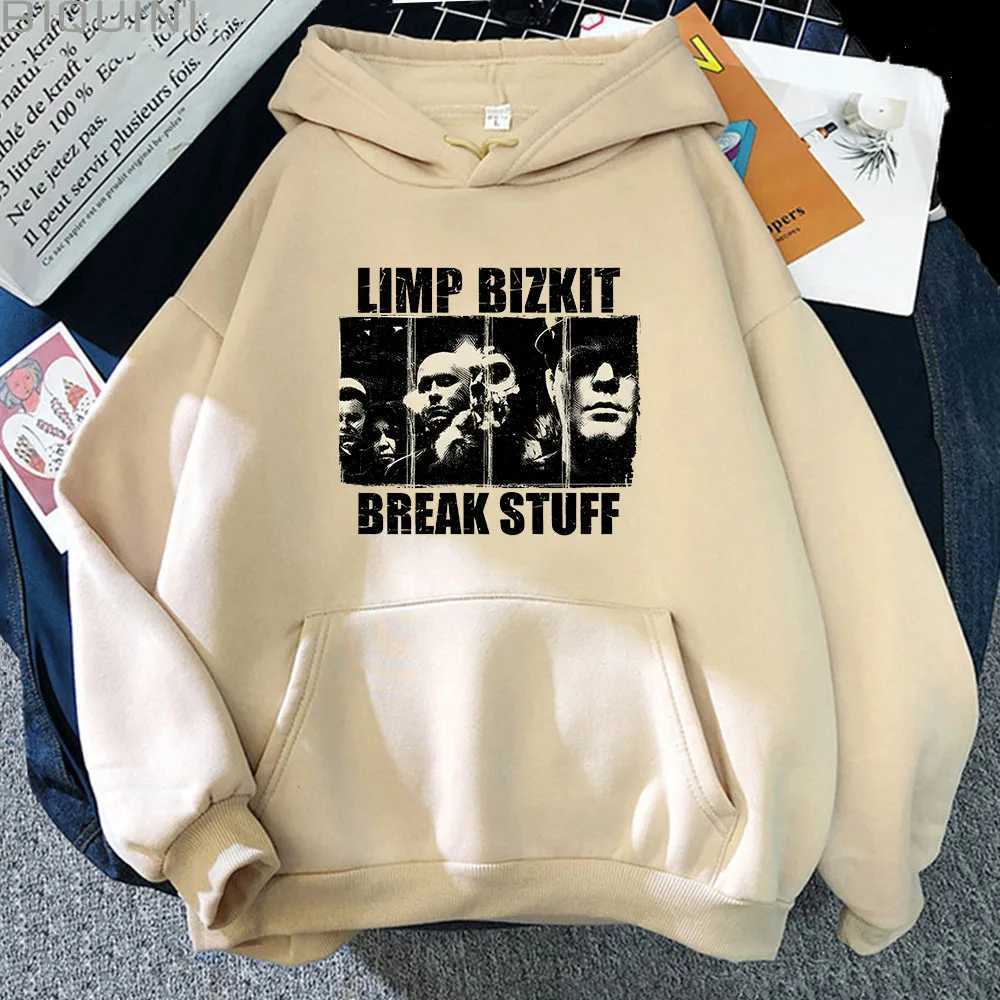 Limp Bizkit Graphic Printing Hoodies Classic Round Neck Long Sleeve Oversized Fleece Hooded Unisex Pullovers Hoody SweatshirtsX240925