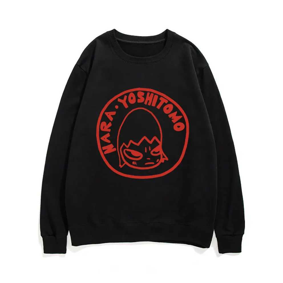 Yoshitomo Nara Dream Art Style Sweatshirt Round Neck Comfortable Loose Pullover Men Women Harajuku EU Size Sweatshirts ClothesX240925