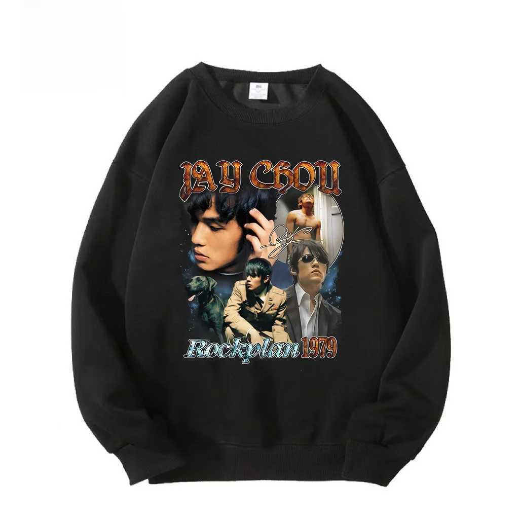 Printed round neck sweatshirt mens autumn and winter new item retro street ins trendy brand personalized letter printed sweaterX240925