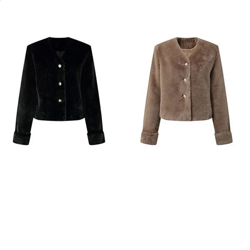 Mink fur coat for women 2024 autumn and winter ecofriendly short style jacket veste femme 240921