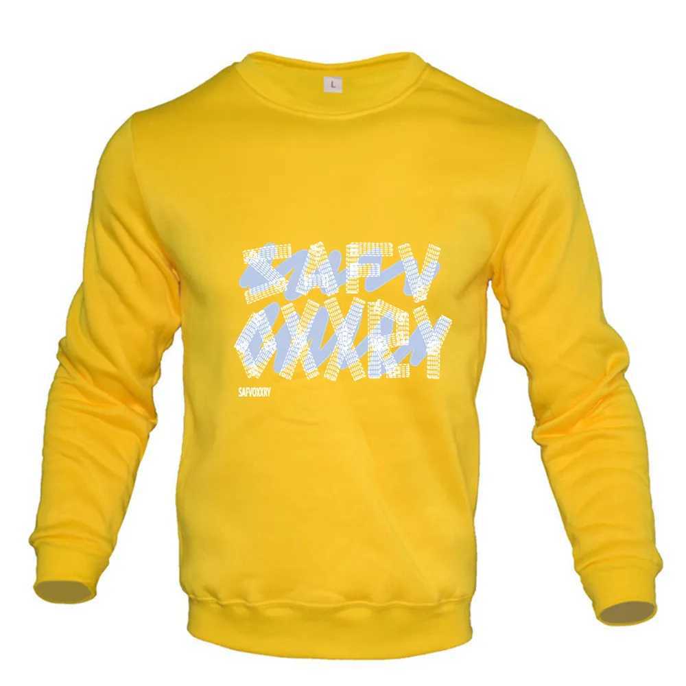New Autumn Mens Sweatshirt Pullover Solid Color Round Neck SAFV OXXRV Print Sweater Mens Fashion Long Sweatshirt TopsX240925