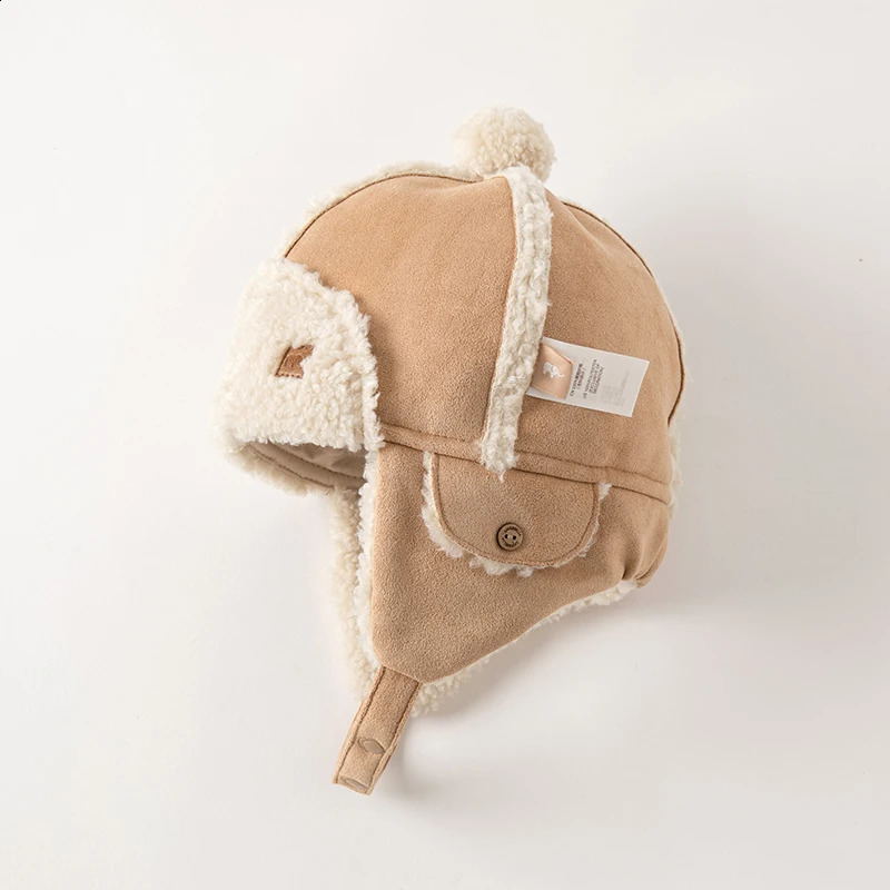 Dave Bella baby earmuffs plush winter warm hats for children girls boys soil DB4223578 240925