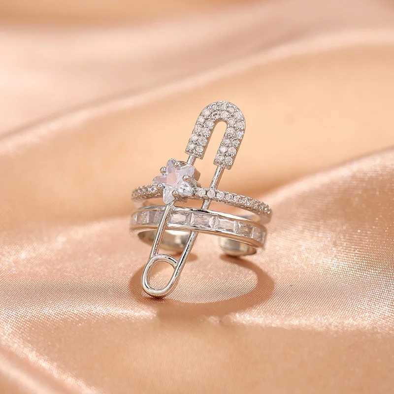 2024 Womens Luxury Crystal Ring Silver Zirconia Wedding Engagement Ring Accessories Size Lucky Ring Womens Handmade Jewelry W240925