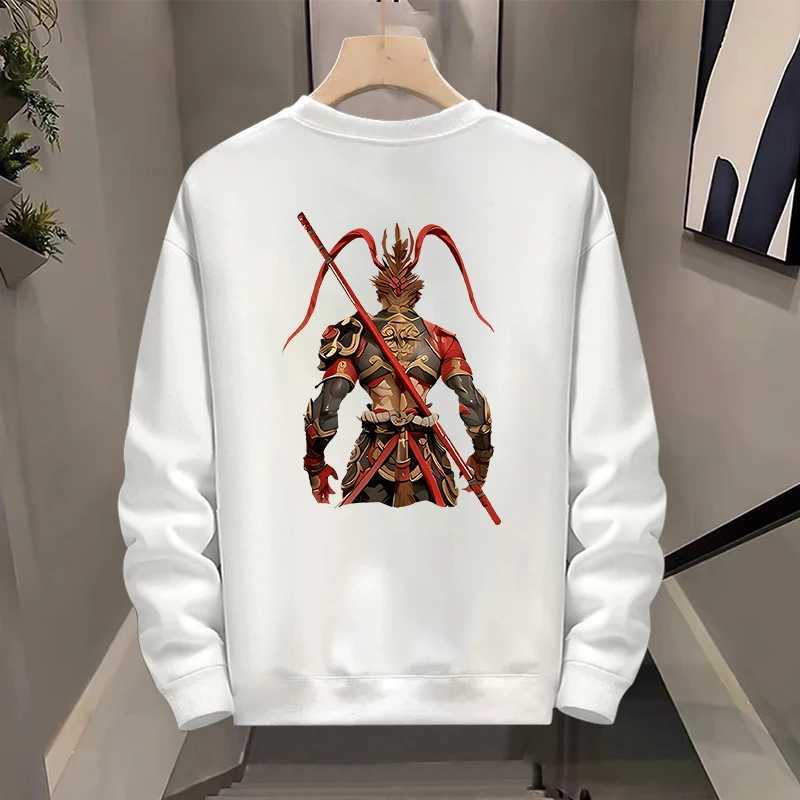 2024 Hot Steam Game Black Myth Wukong Trendy Comfortable Crew Neck Sweatershirt The Monkey King Journey To The West Men HoodiesX240925