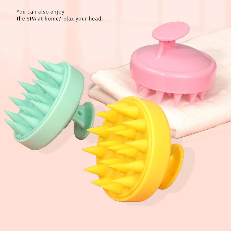 Silicone shampoo brush scalp massage comb hair cleaning comb body massage brush shower brush salon hairdressing tools 240920