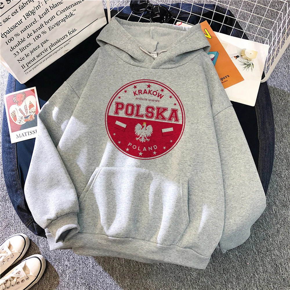 Poland hoodie streetwear sweat y2k sweatshirts pull Winter sweater 240925