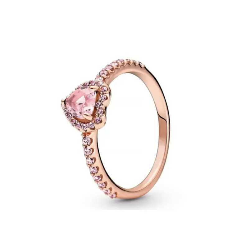 European Size 6 7 8 9 Red and White Pink Ring Womens Original Wedding Crystal Ring Luxury Jewelry Accessories Fashion Jewelry W240925