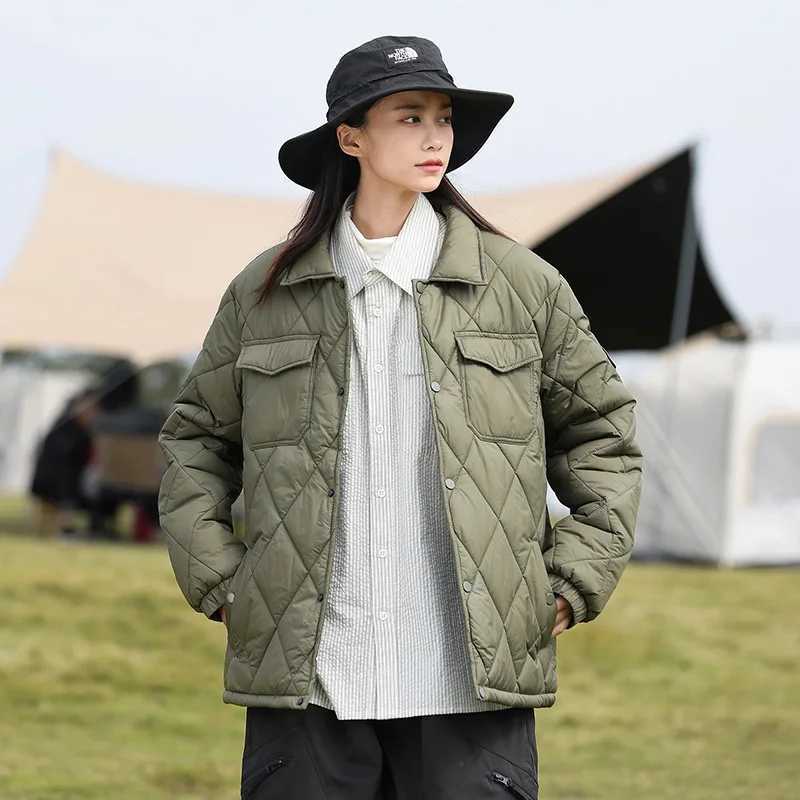 Mens classic winter jacket loose blanket cotton padded jacket womens pocket goods retro casual warm jacket mens new style Y240925