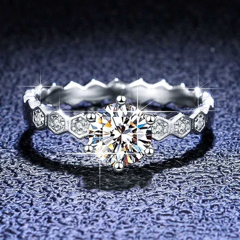 Luxury PT950 Platinum Ring with New Visual Design 1 Carat Silica Diamond Ring Womens Bridal Eternal Jewelry Wedding Band W240925