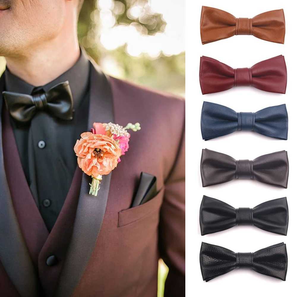 PU leather mens tie classic mens tie casual mens tie Cravats tie wedding gift M tie Y240925