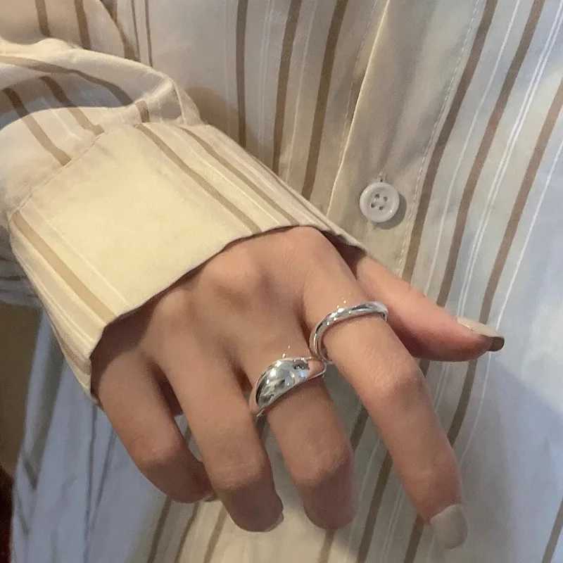 Ventilate 925 Sterling Silve Womens Irregular Ring Gift Smooth Design Trend Korean Minimalist Jewelry Direct Shipping W240925
