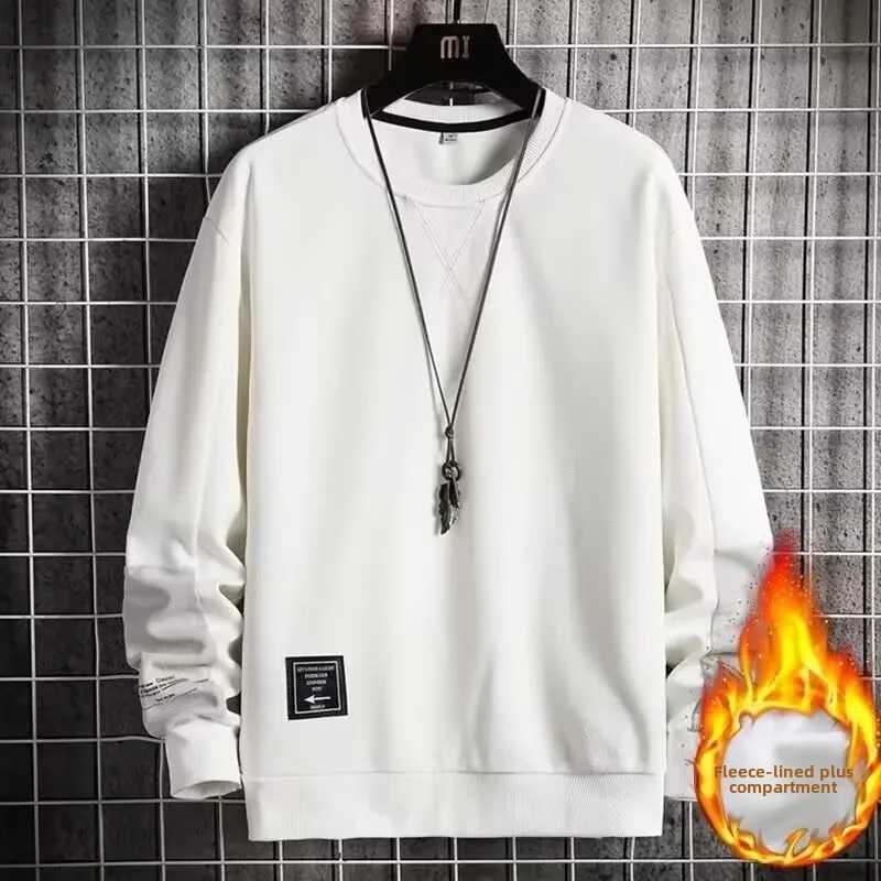 Mens Round Neck Sweatshirt Versatile Autumn Long Sleeve Top For Men Trendy Loose Fit Hoodies Casual ClothingX240925