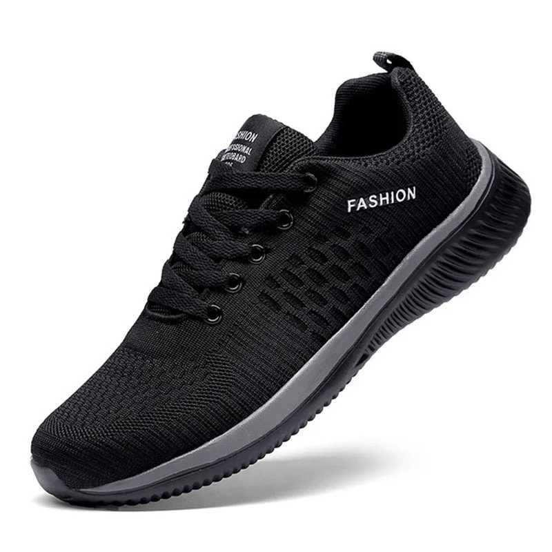 Mens running knitted shoes fashionable casual sports shoes breathable sports gym lightweight mens sports shoes casual shoes Z250319