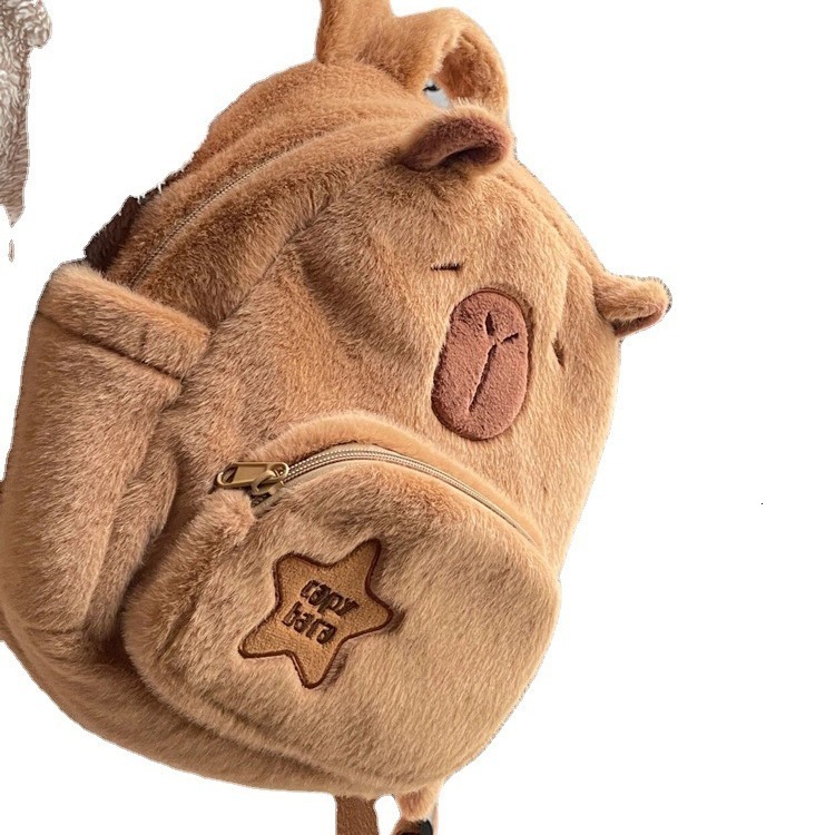 2024 new Kapibala finless porpoise cute multifunctional plush bag for female cartoon designer backpack